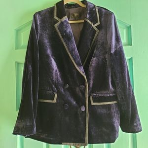 Deep blue J. Crew velvet blazer size 16